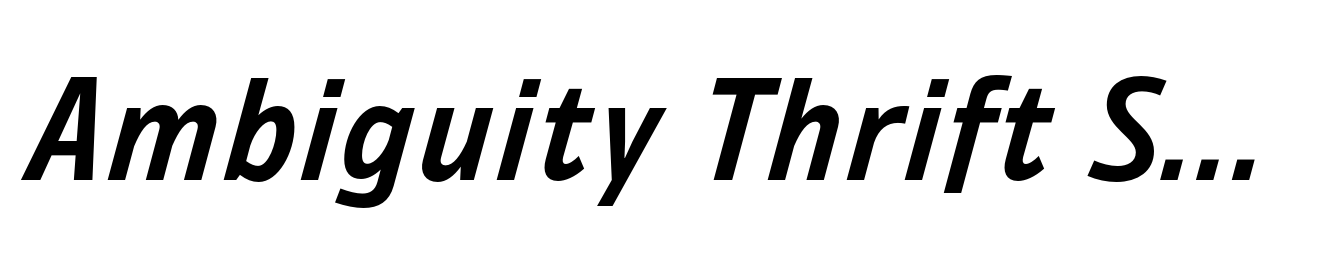 Ambiguity Thrift SemiBold Italic